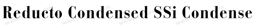 Reducto Condensed SSi Condensed字体转换
